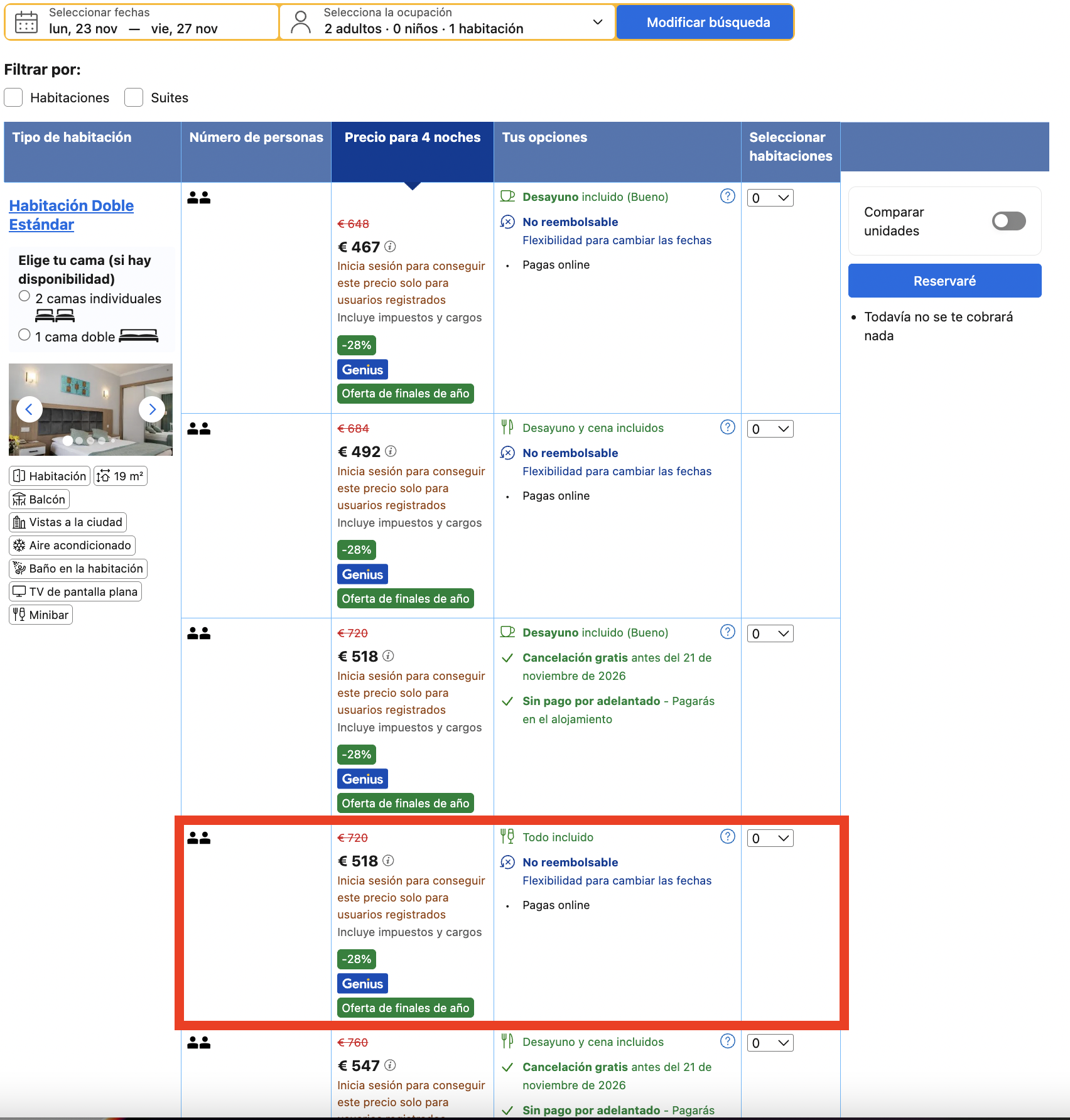 Captura del hotel todo incluido en Antalya