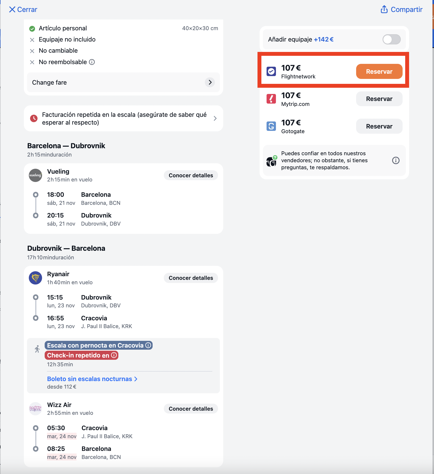 Oferta vuelos Dubrovnik y Cracovia