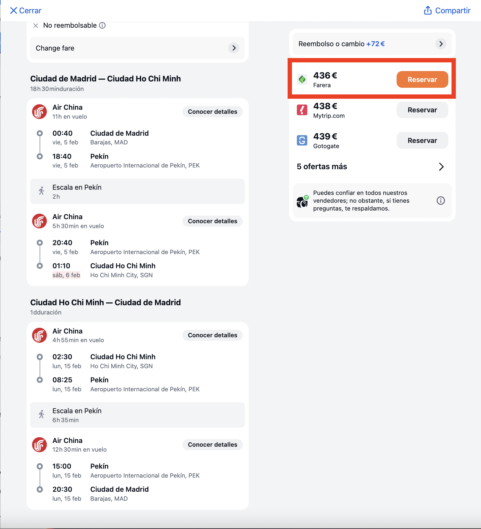 Oferta vuelos Vietnam desde Madrid
