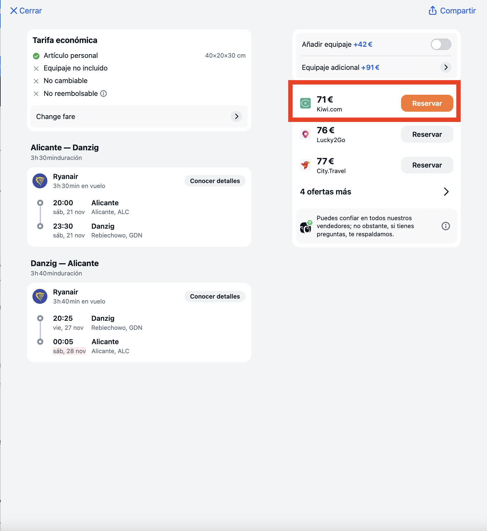 Alicante–Gdańsk por 71€: seis noches para conocer el Báltico polaco sin prisas oferta