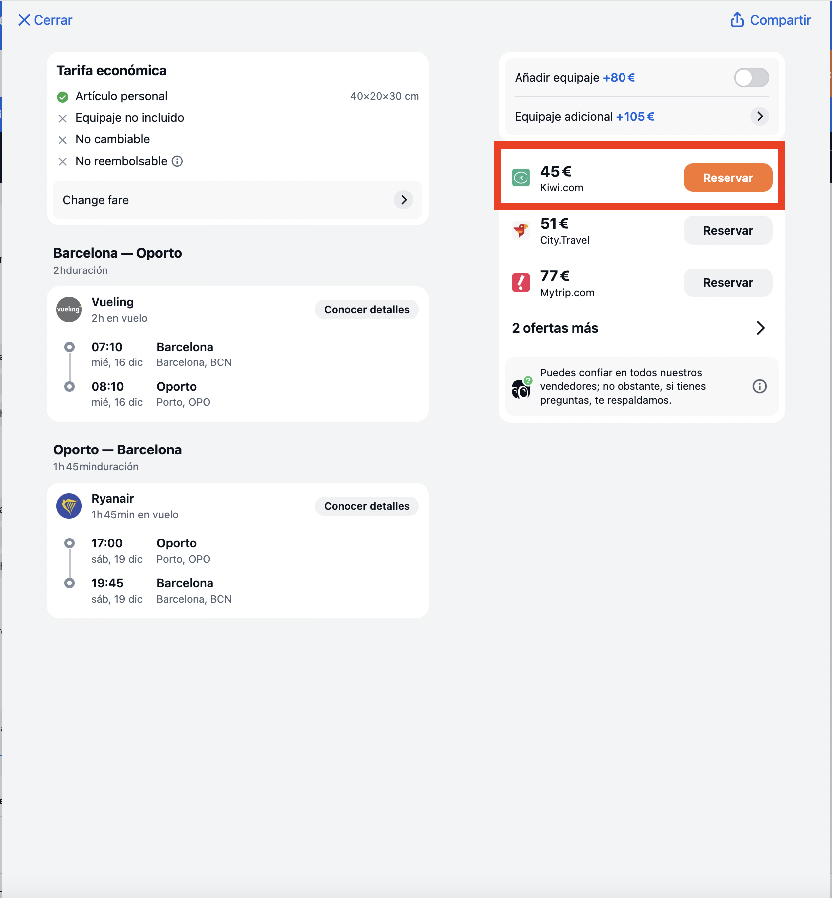 Oporto: vuelo + tres noches desde Barcelona por unos 120€ por persona oferta