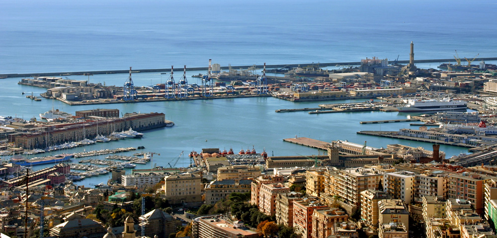 Panorámica del Porto Antico de Génova