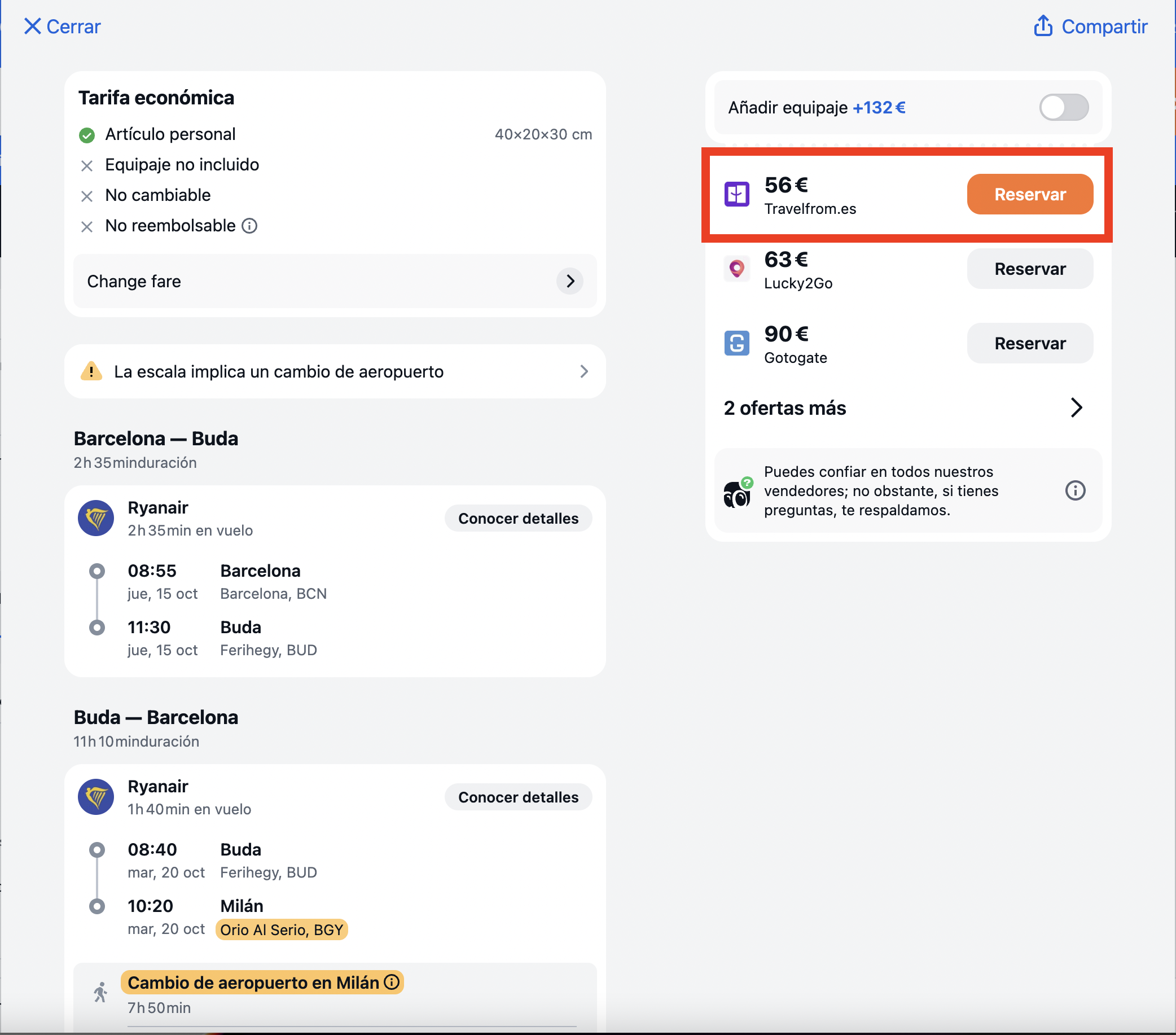 Captura de la oferta: Vuelos a Budapest por 55€: el comienzo de una escapada completa por poco más de 200€