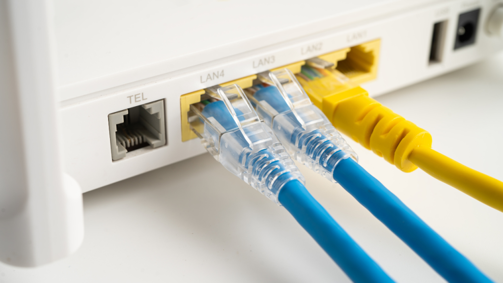 Conexiones de red de un router