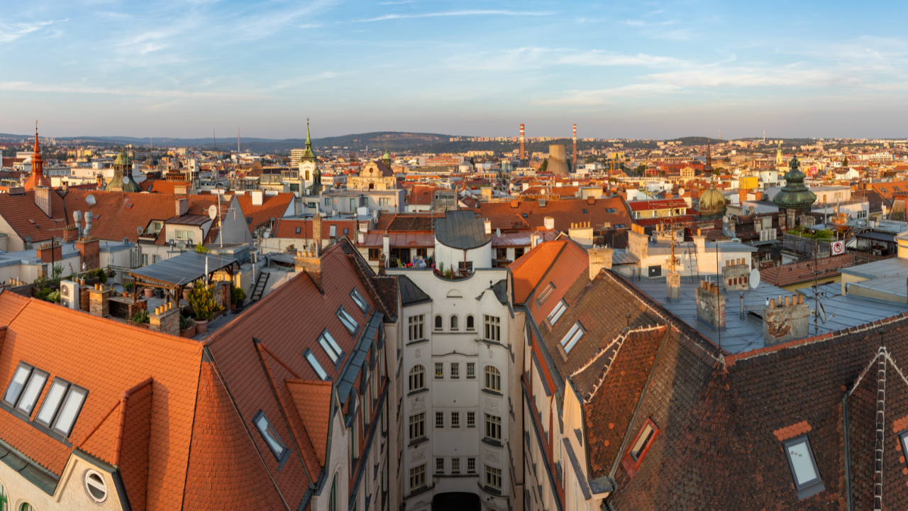 Vista de los tejados del centro de Praga