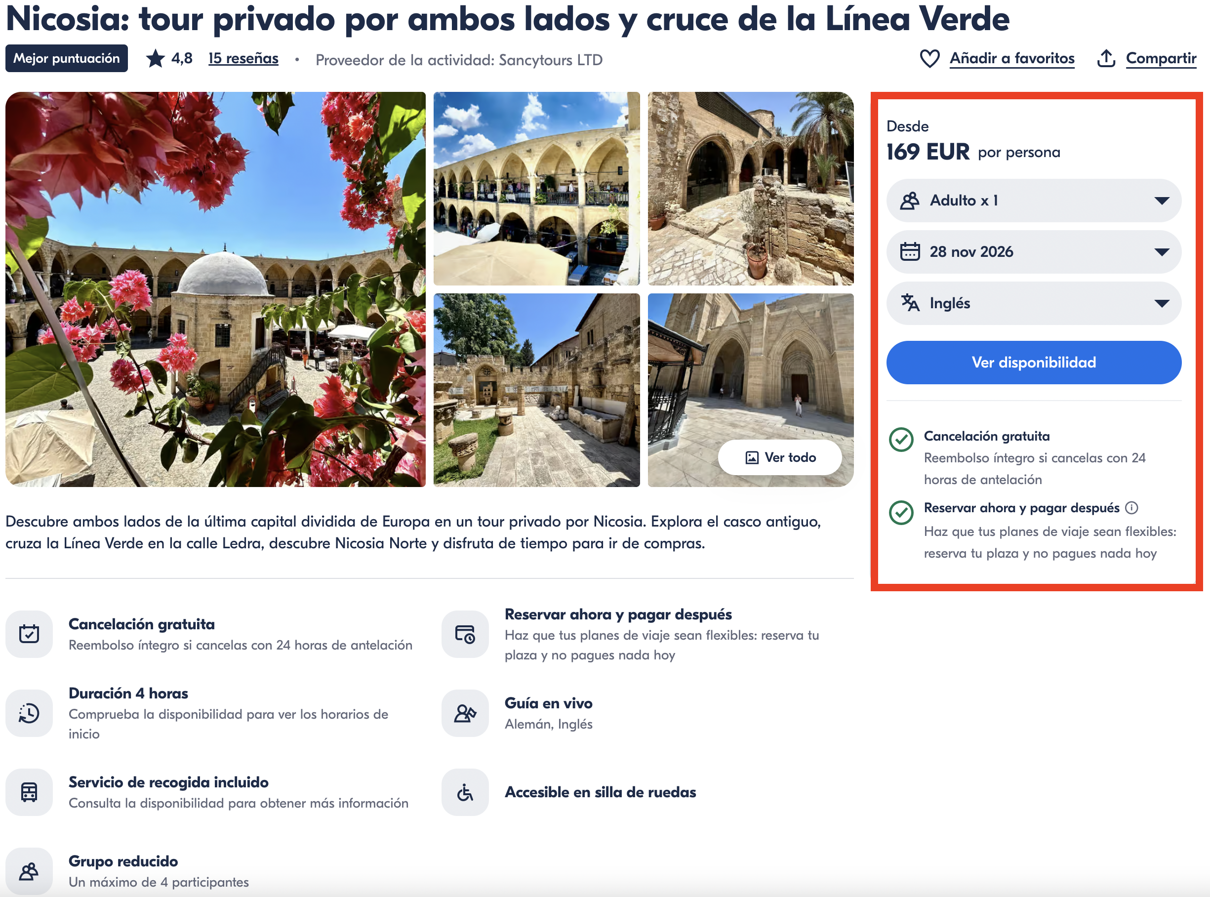 Tour de la Línea Verde en Nicosia