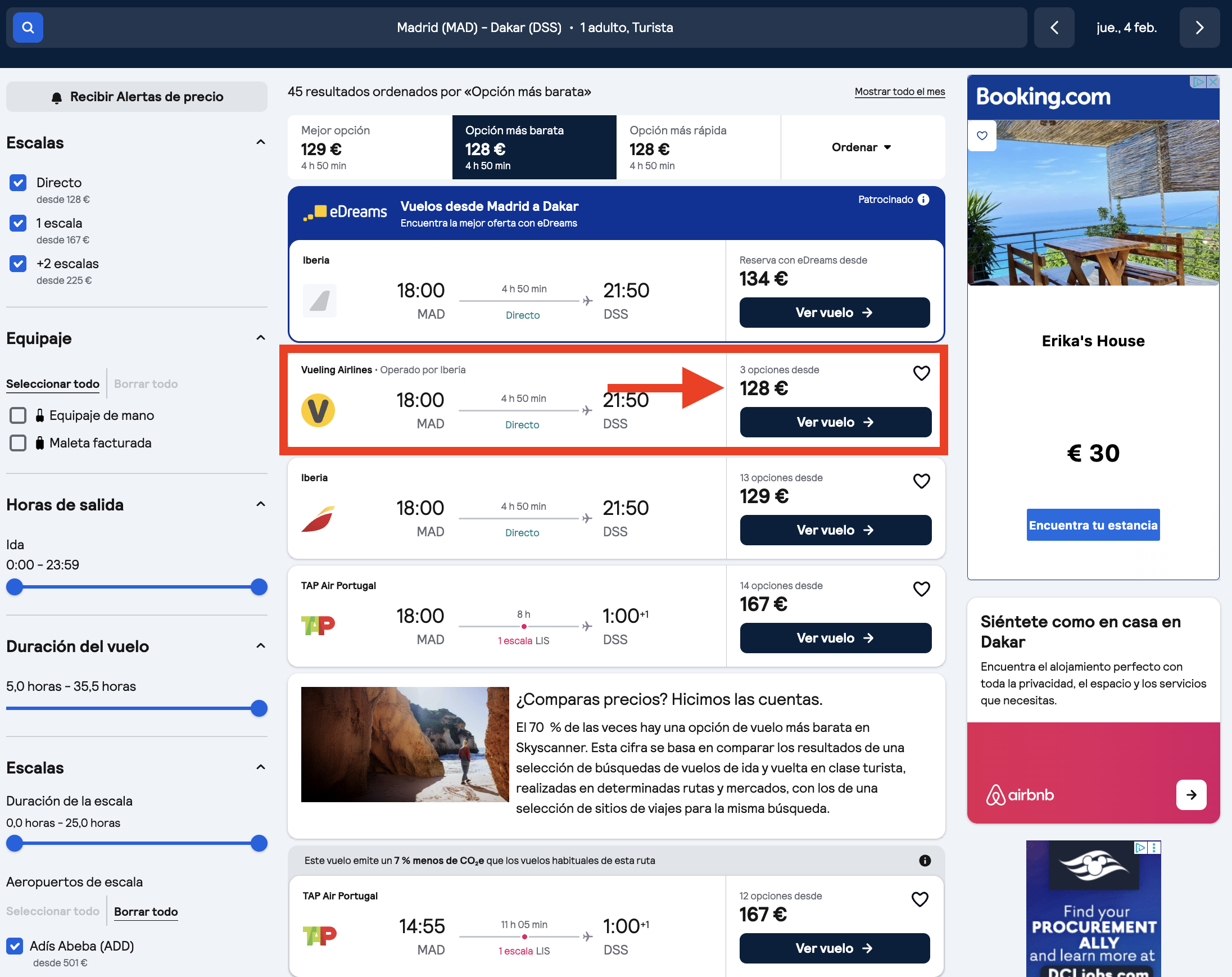 Vuelo Madrid–Dakar