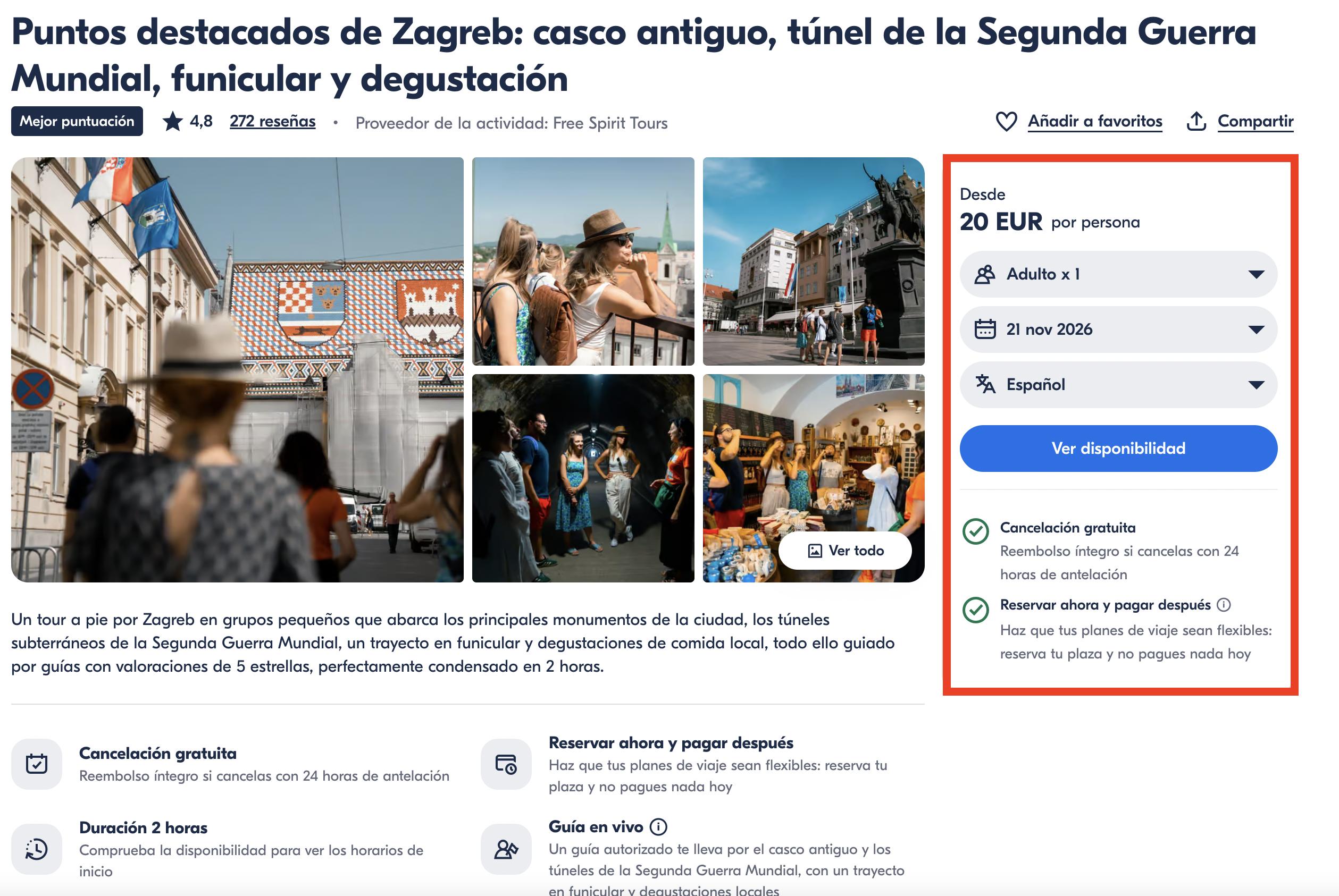 Tour de Zagreb con túnel, funicular y degustación