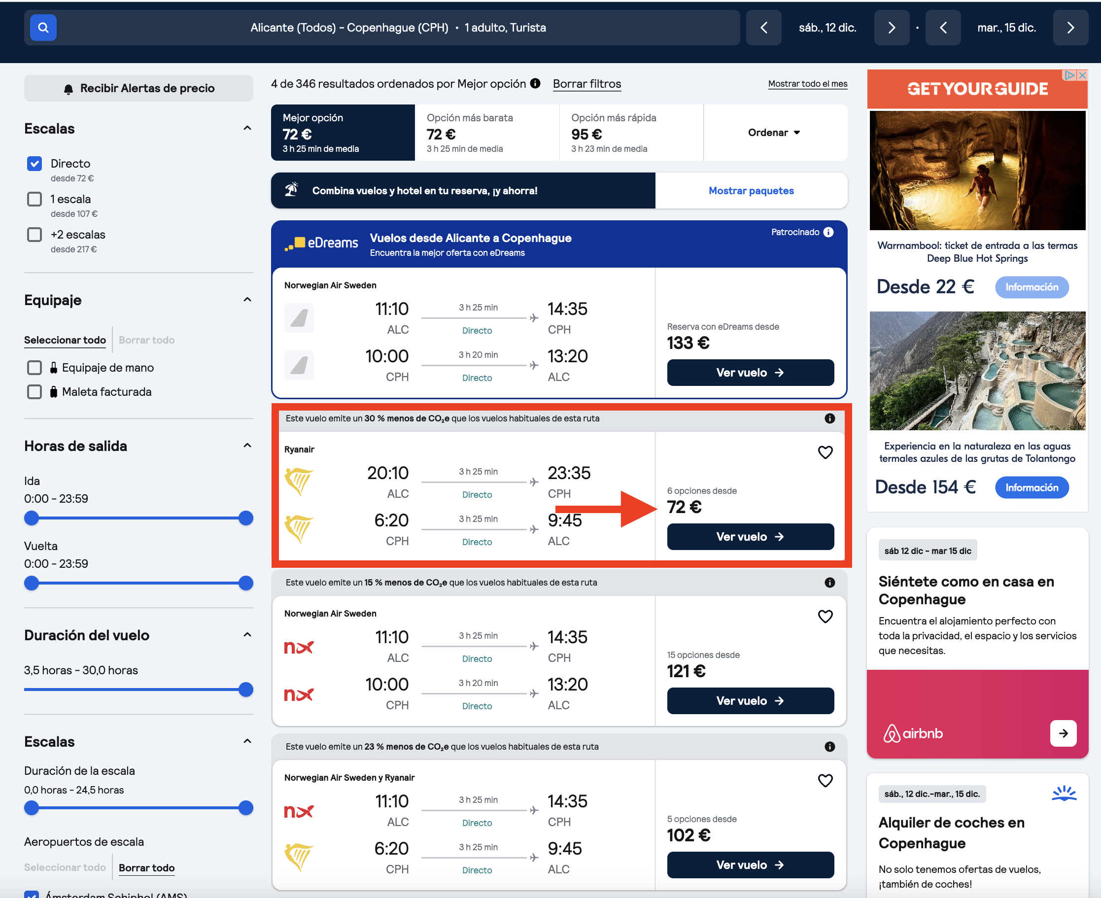 Vuelos Alicante–Copenhague