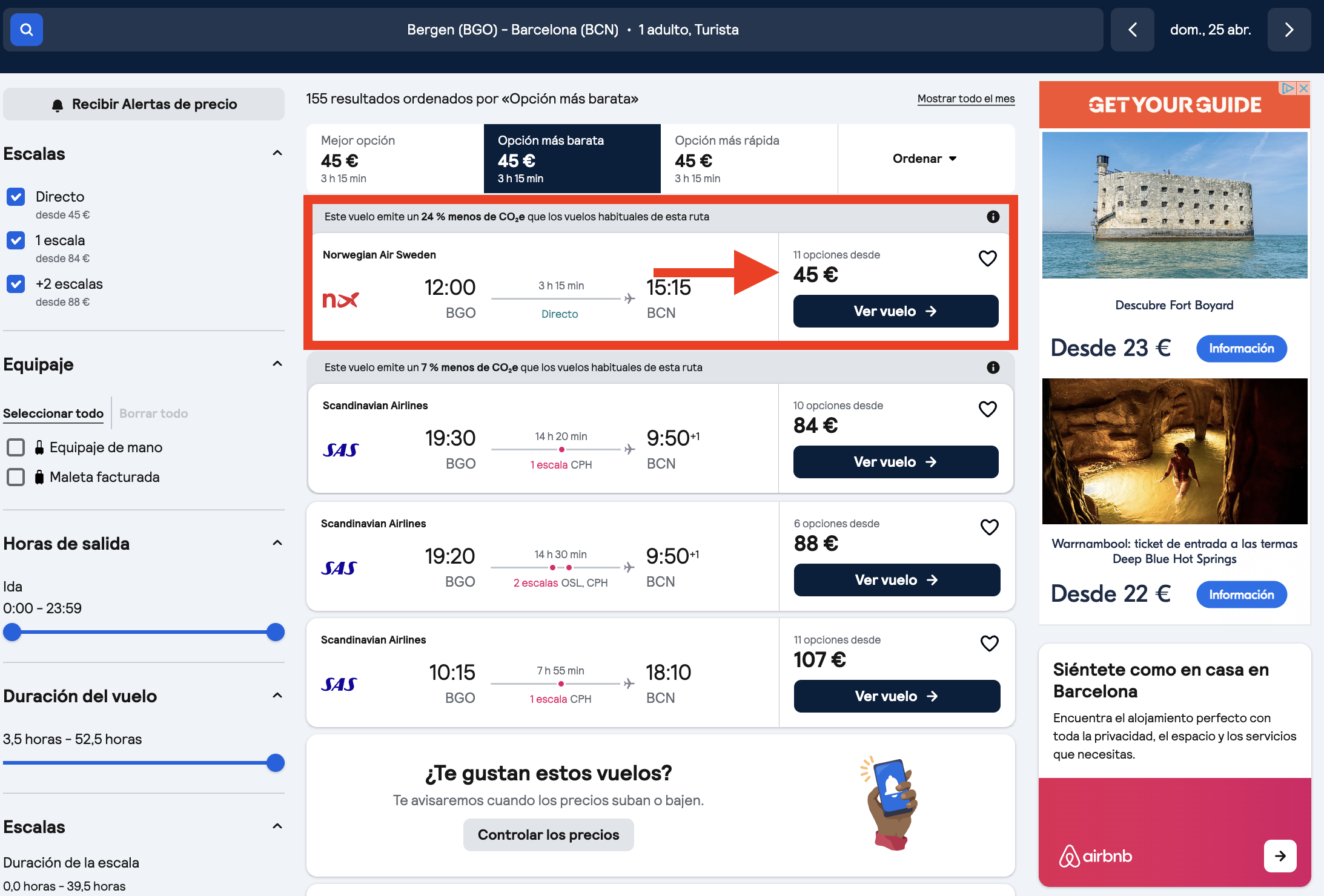 Vuelo Bergen–Barcelona