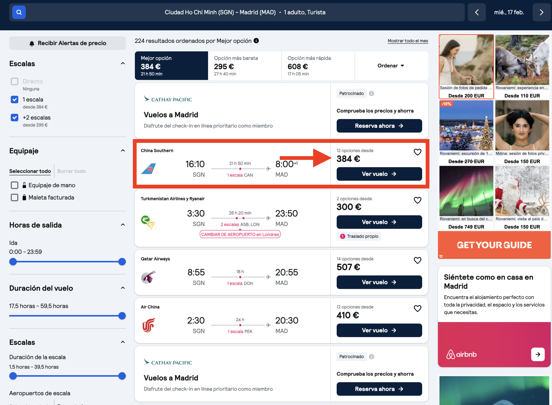 Vuelo Ho Chi Minh–Madrid