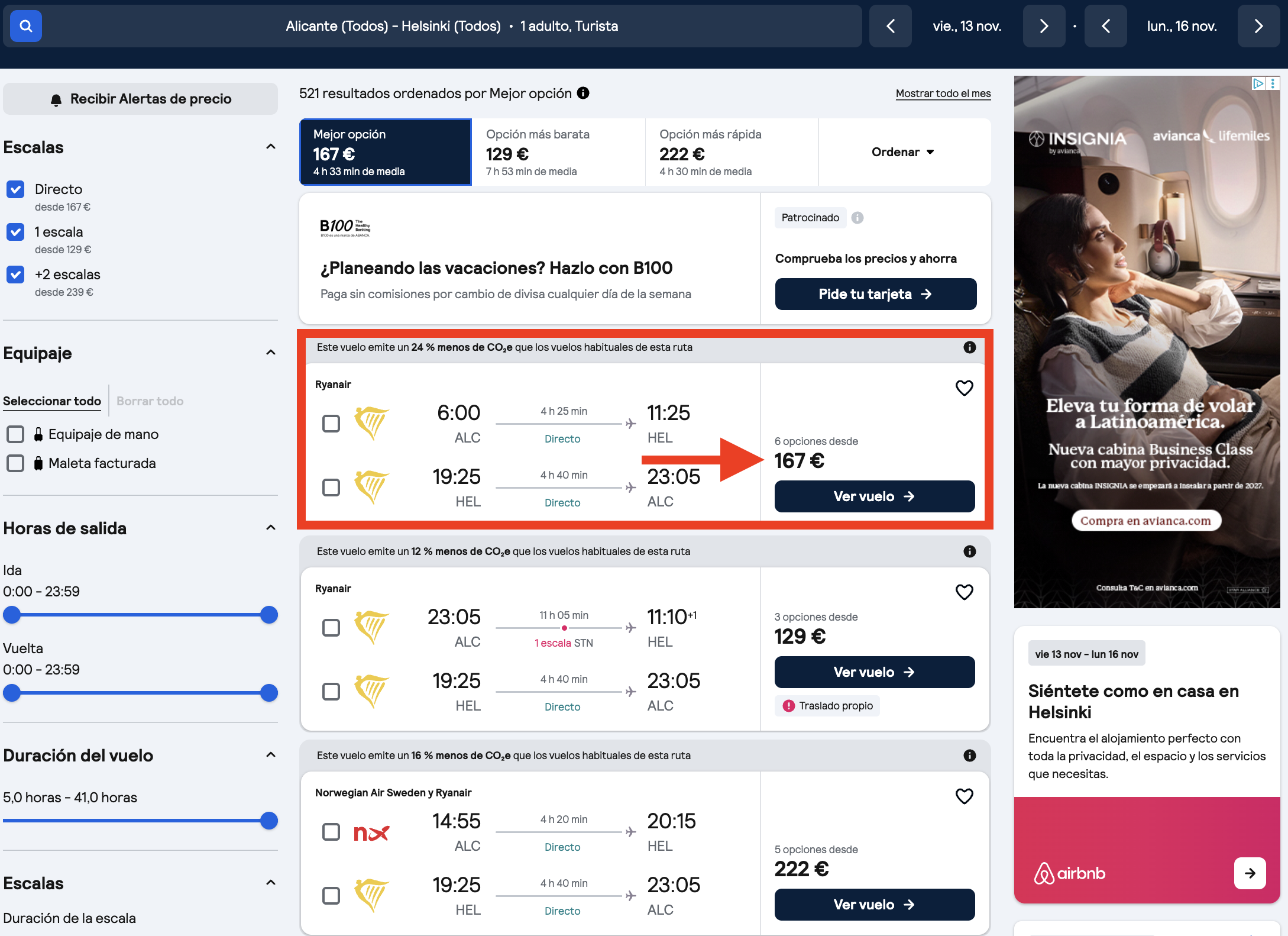 Vuelos Alicante–Helsinki