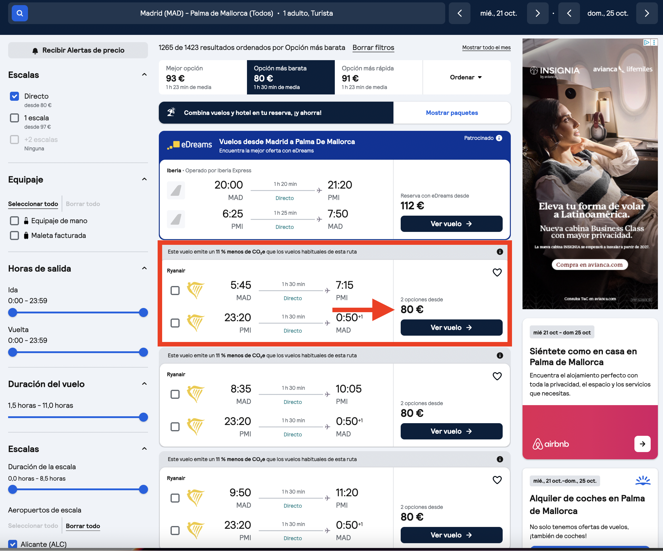 Vuelos Madrid–Palma