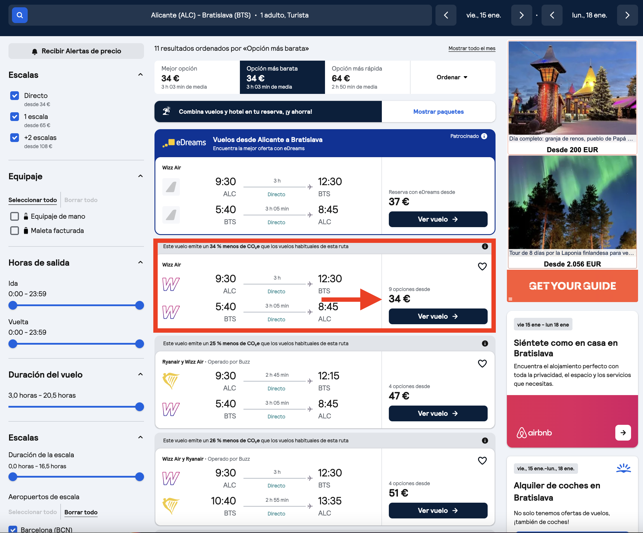Vuelos Alicante–Bratislava
