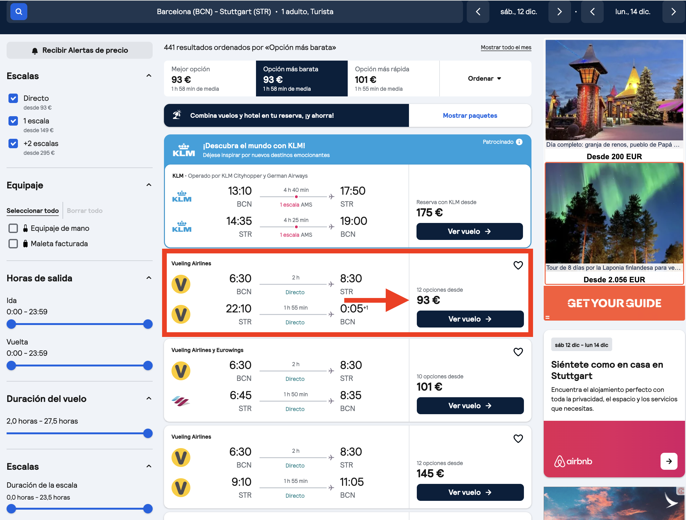 Vuelos Barcelona–Stuttgart