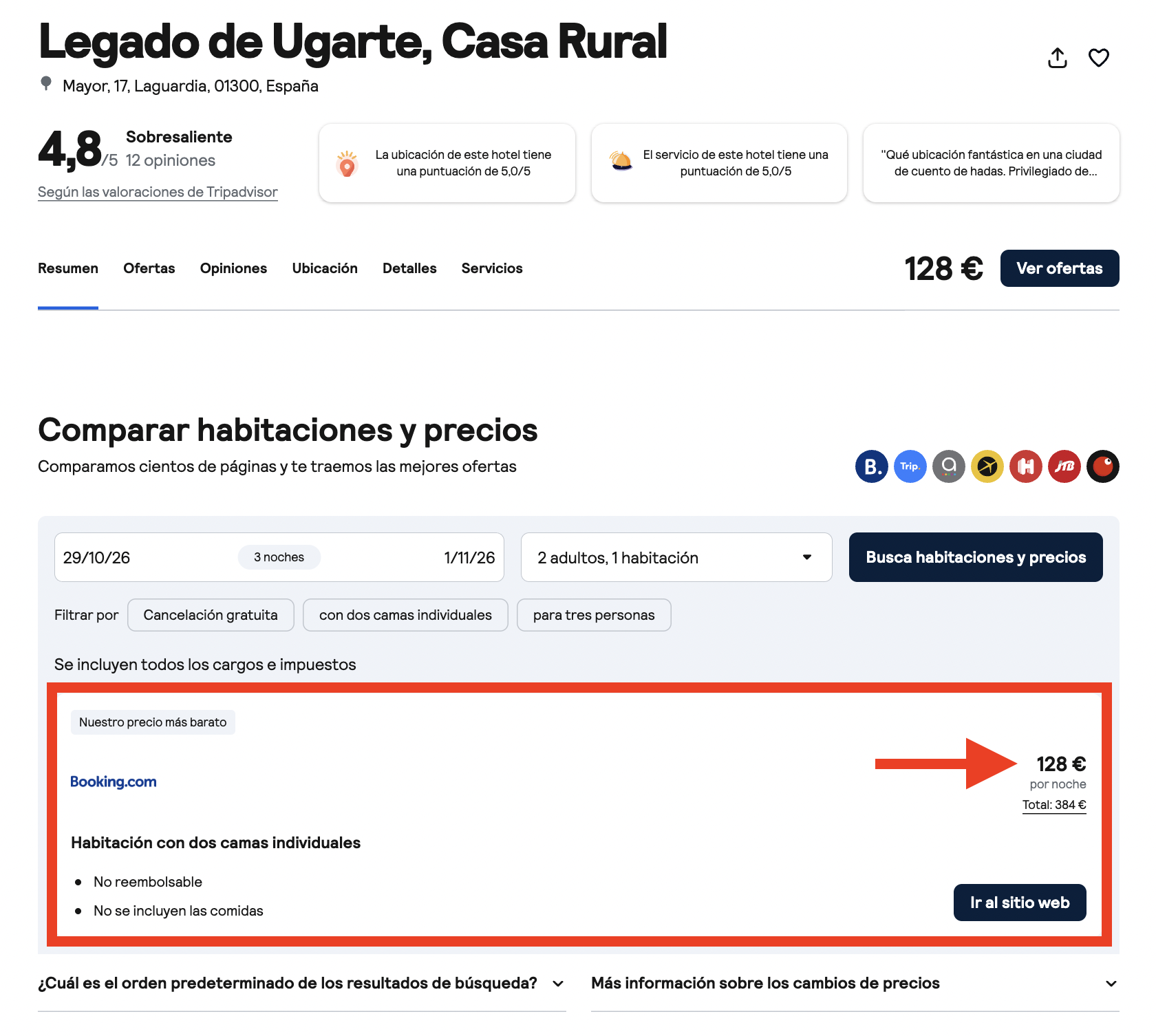 Oferta Legado de Ugarte