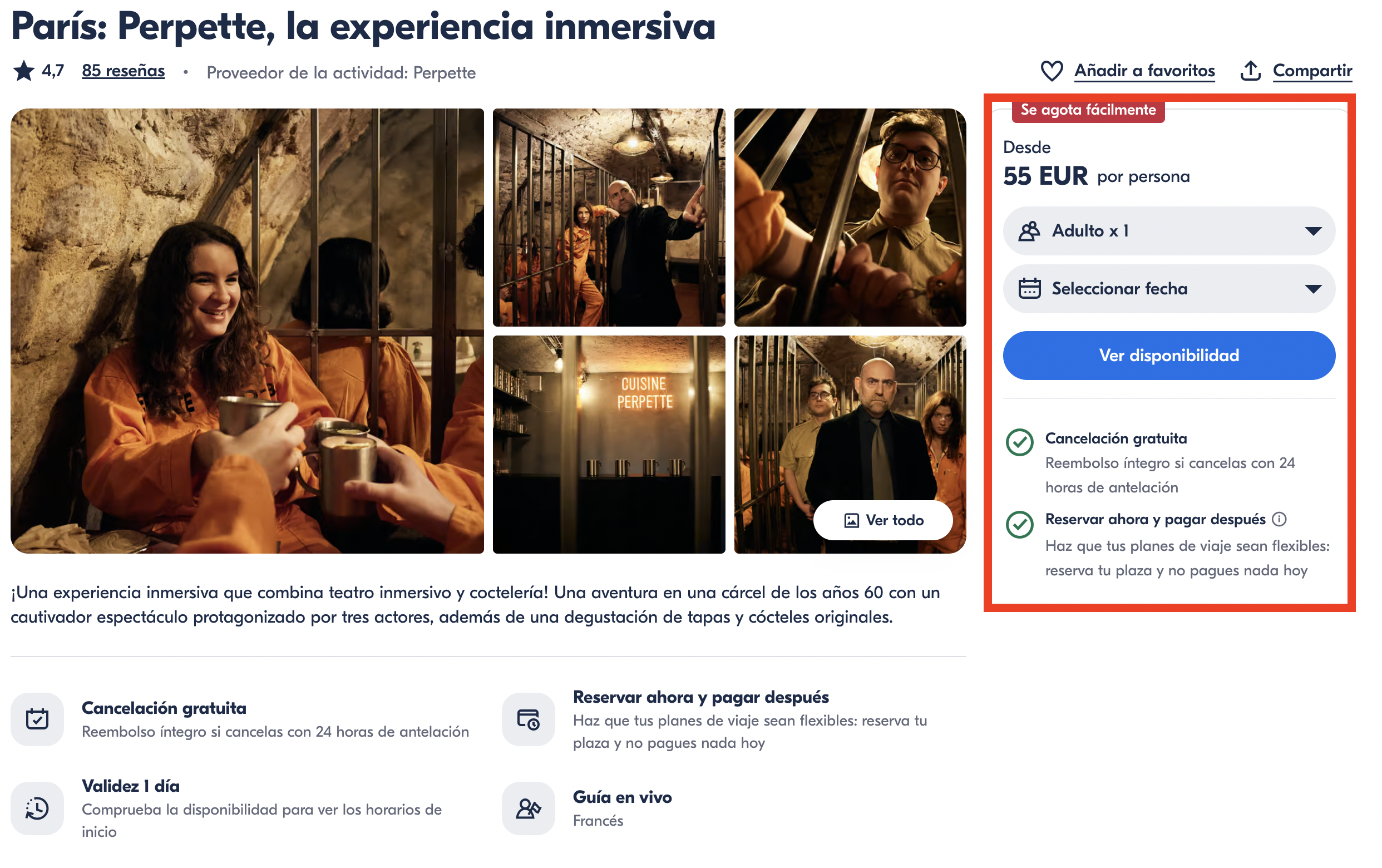 Experiencia Perpette en París