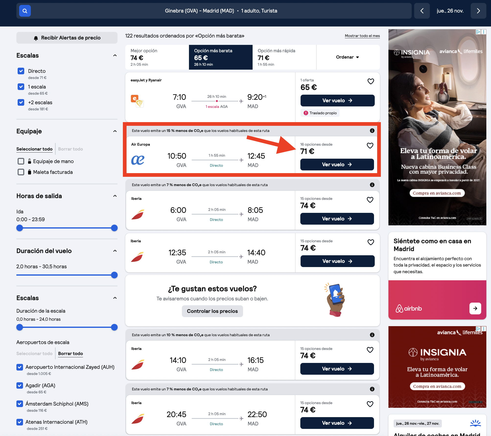 Vuelo Ginebra–Madrid