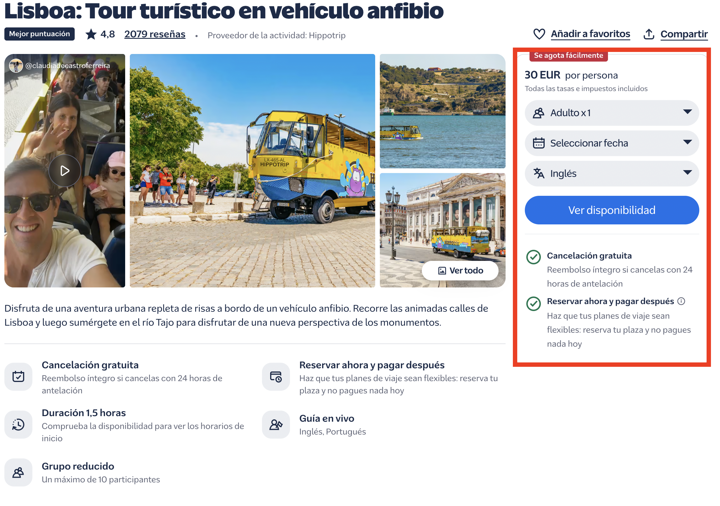 Tour anfibio por Lisboa