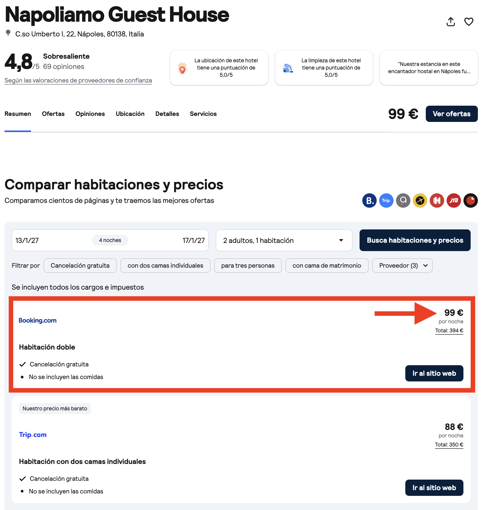 Oferta Napoliamo Guest House