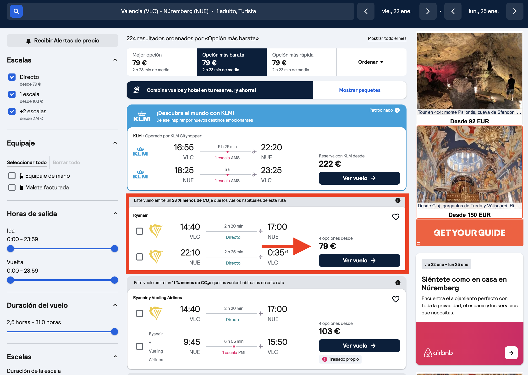 Oferta vuelos Valencia–Núremberg