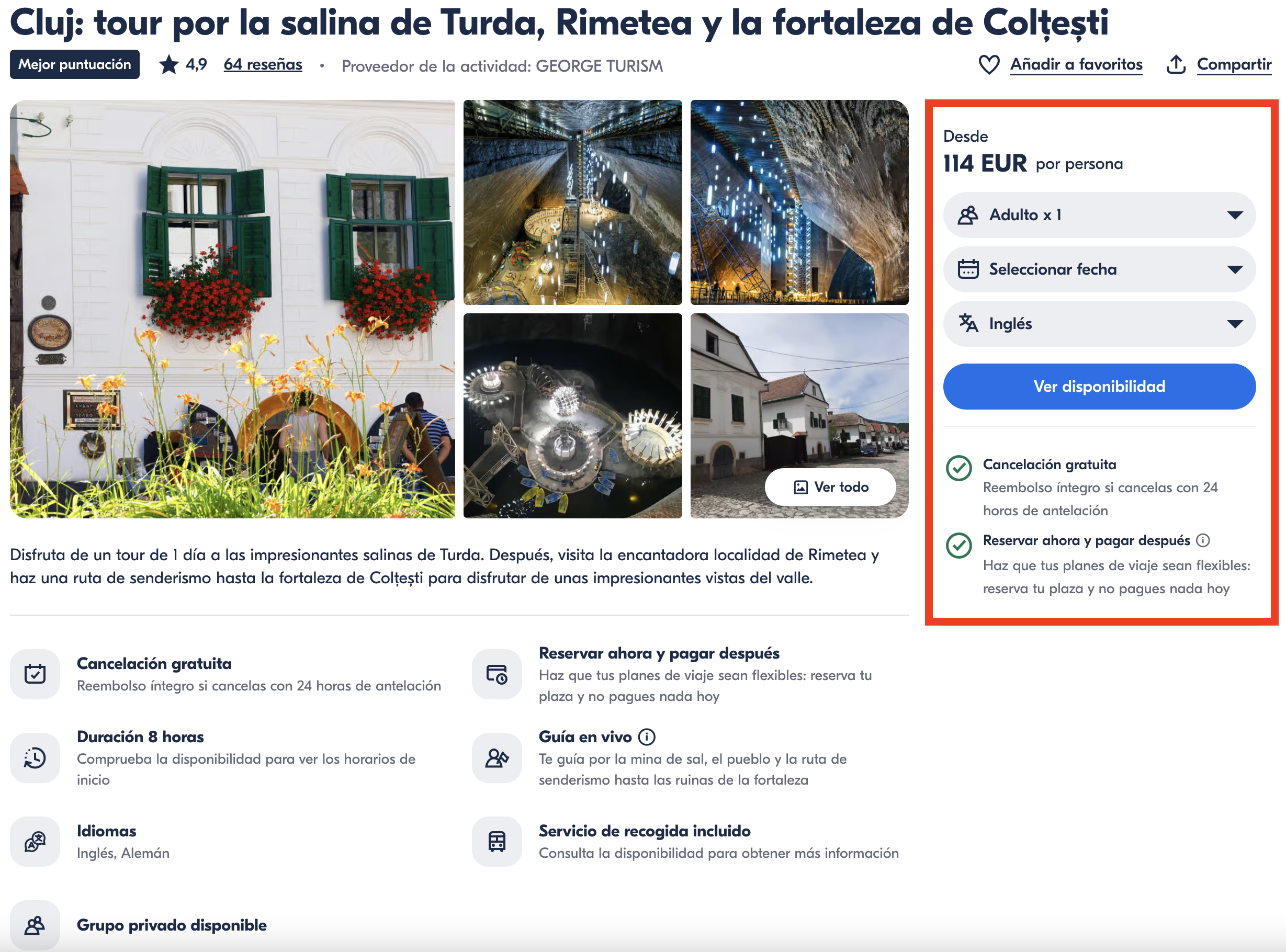 Experiencia Salina Turda