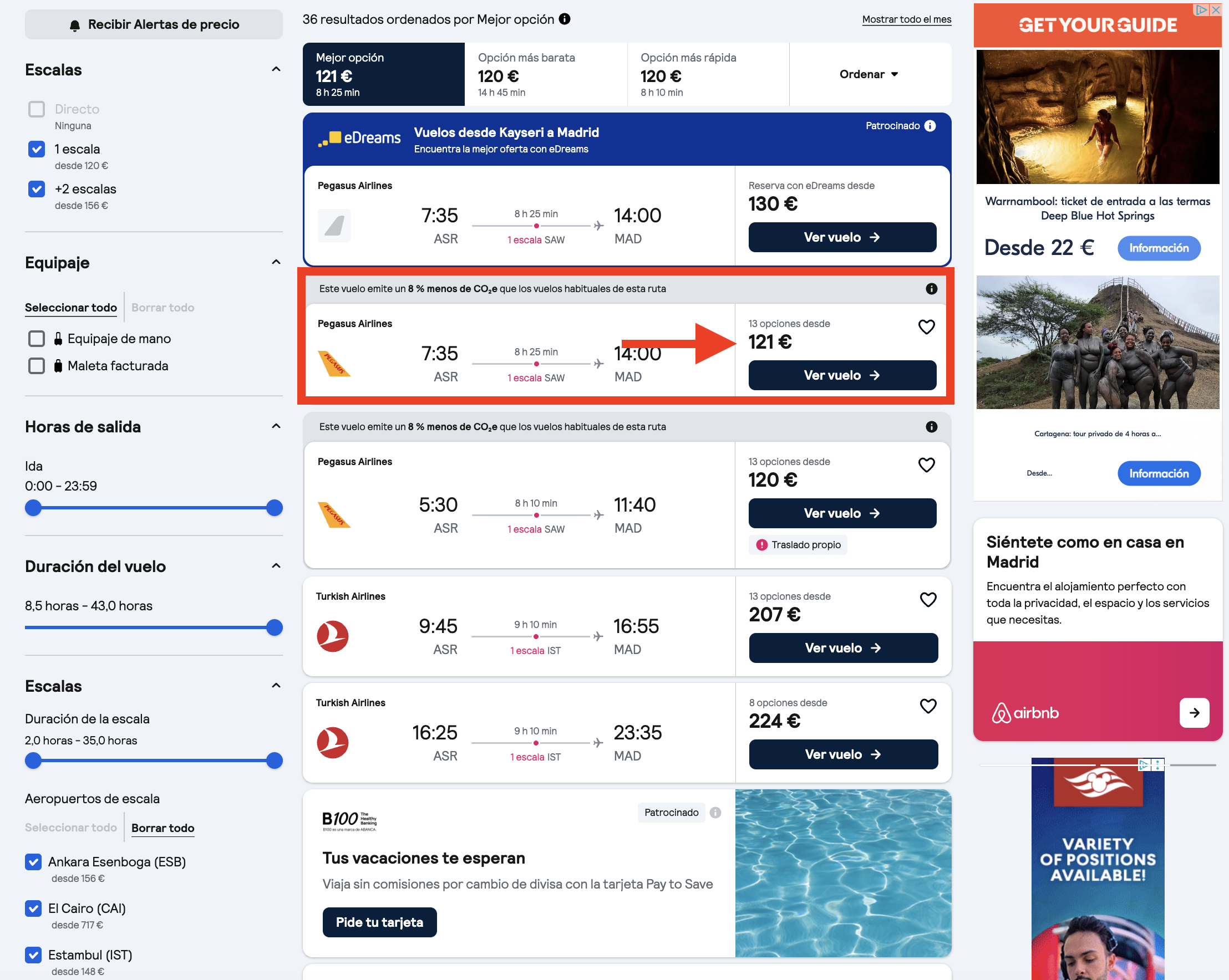 Vuelo Kayseri–Madrid