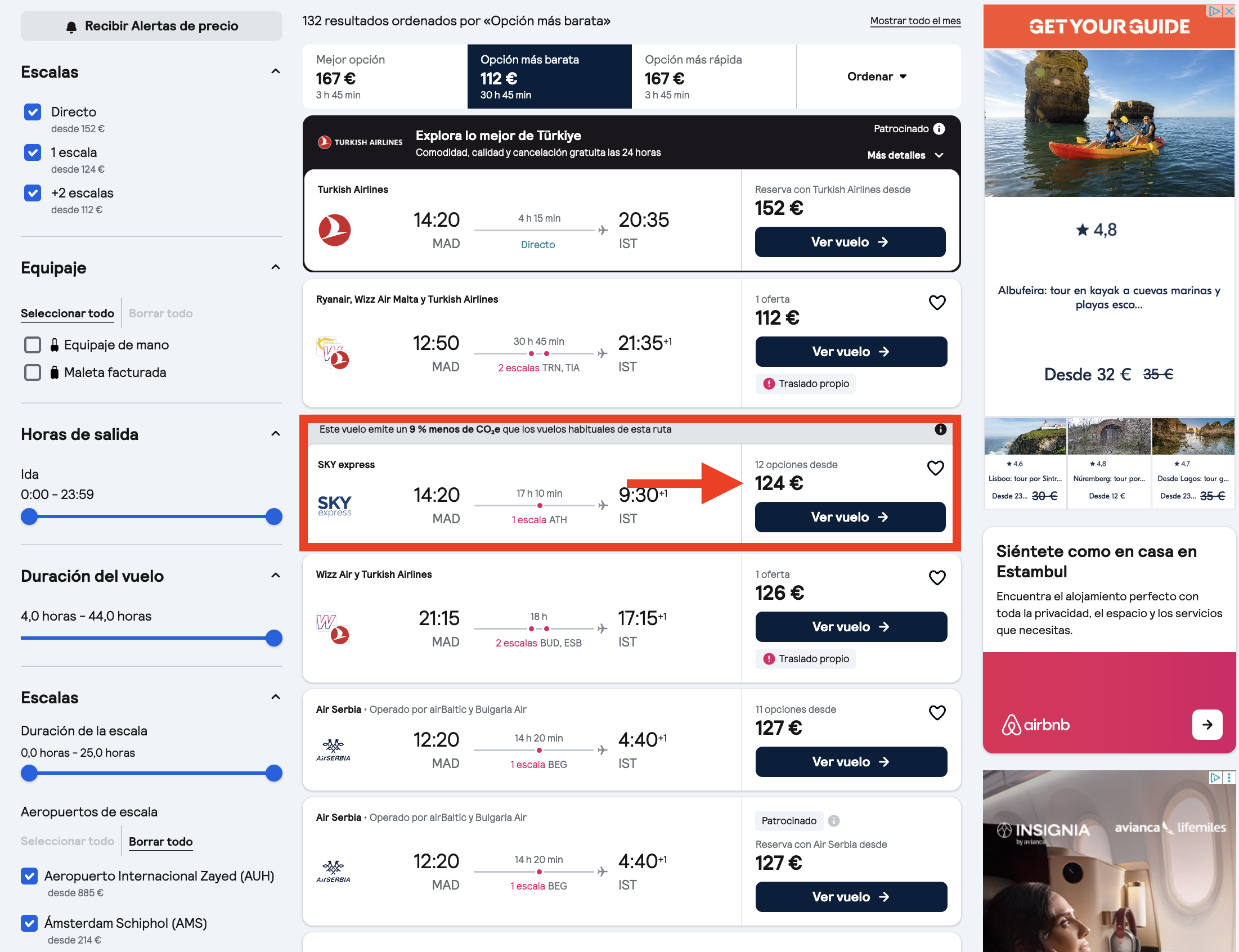 Vuelo Madrid–Estambul