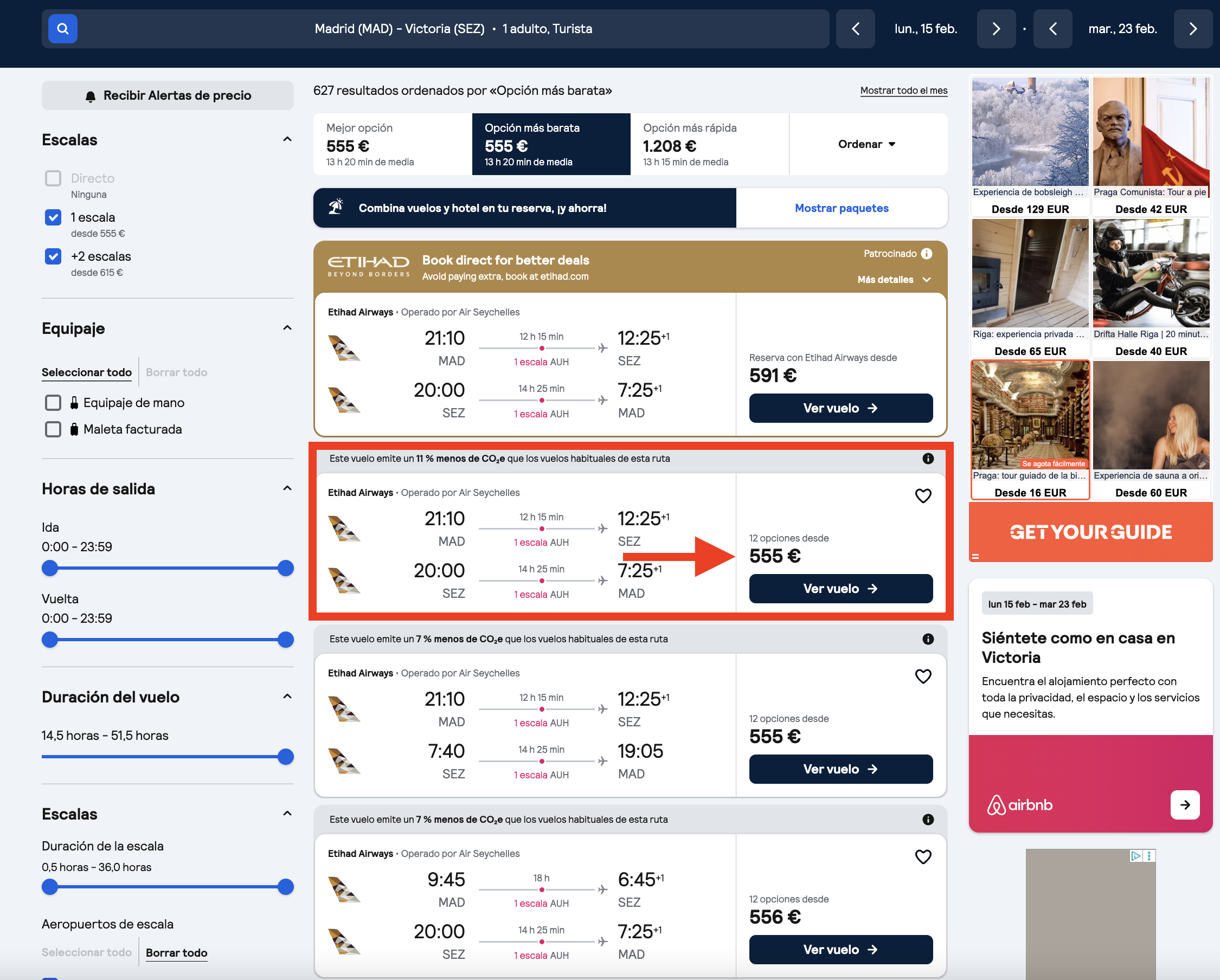 Oferta Madrid–Seychelles