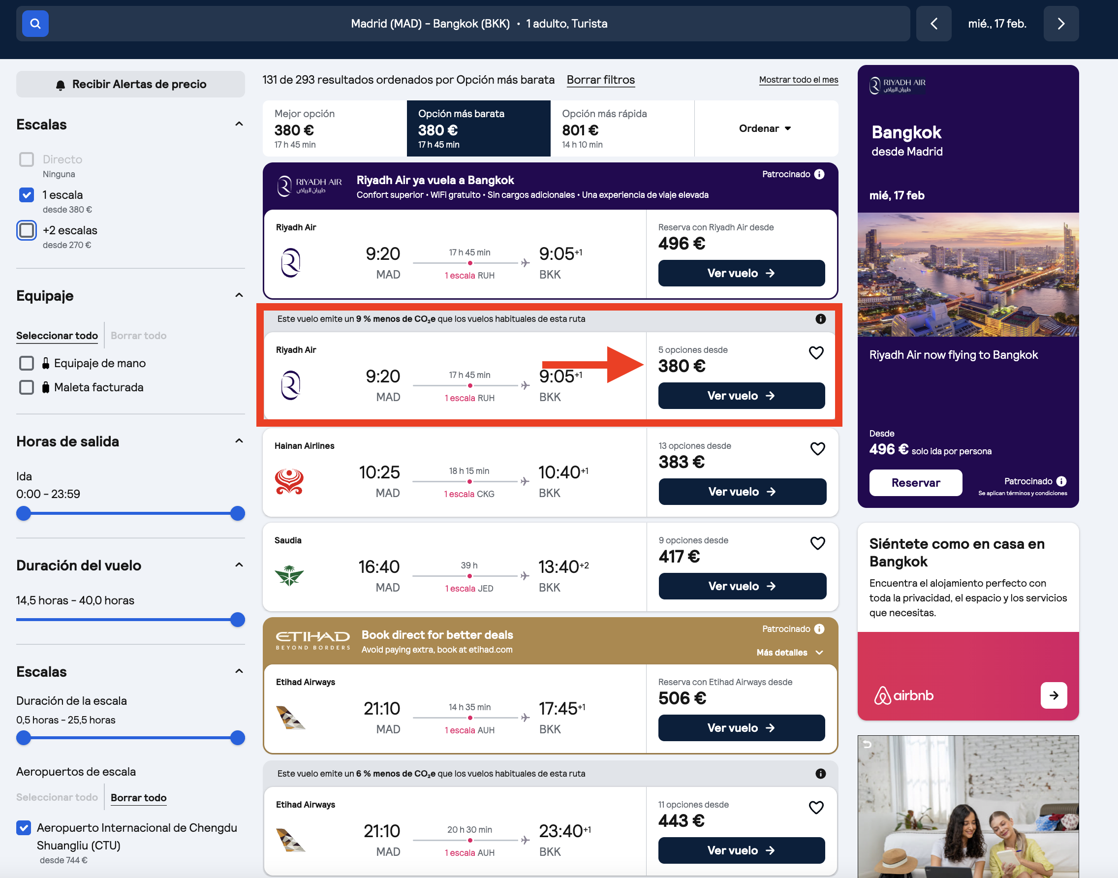 Vuelo Madrid–Bangkok