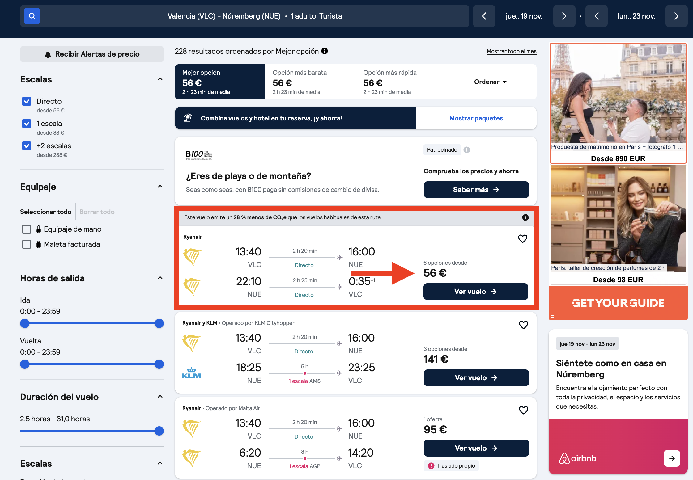Oferta vuelos Valencia–Núremberg