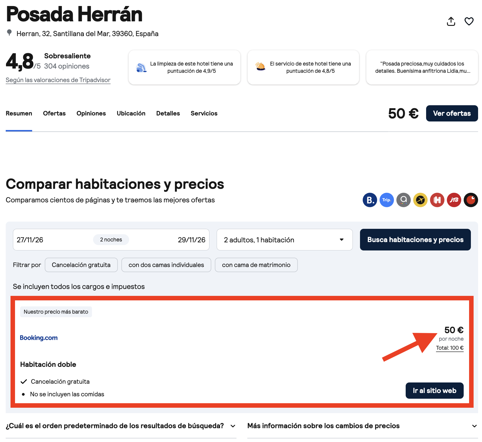 Oferta Posada Herrán en Santillana del Mar